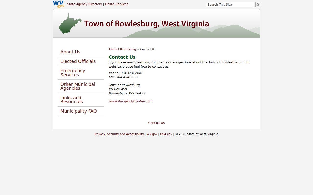 Rowlesburg court docket municipal mailing and contact route
